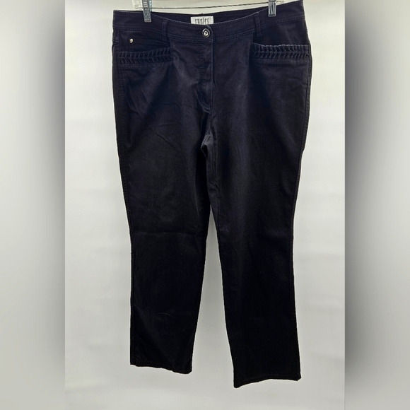 Choice Denim by Steilmann Straight Leg Embellished Back Pockets Black Je… - Picture 1 of 7